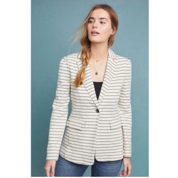 Anthropologie Francoise Cotton Blazer - Picture 3 of 9